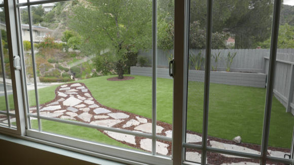 east front yard from living room