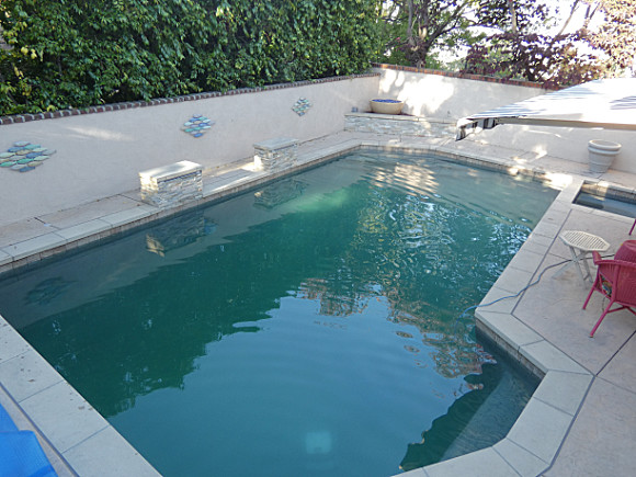 pool firepit area